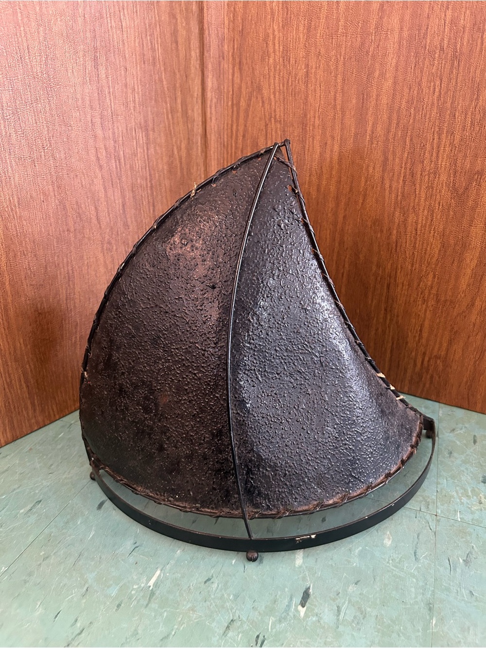 Vintage sailboat TV lamp, mood lamp, fibreglass boat television lamp